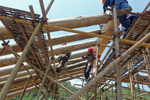 泰順文興橋修復(fù)工程進入搭建橋架階段 預(yù)計11月底全面完成-浙江新聞-浙江在線