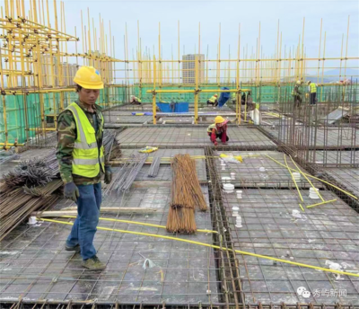 戰高溫 搶進度 笏石工業園區三期丙店安置區項目建設全力推進